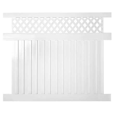 Weatherables Clearwater 6 Ft X 6 Ft White Vinyl Privacy Fence Panel