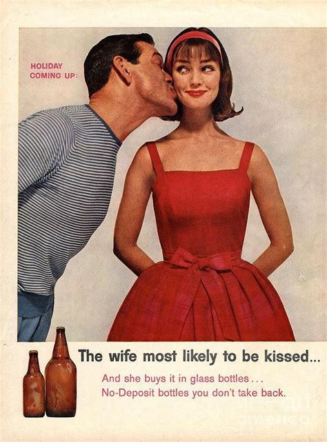 1950s Usa Kissing Sexism Drawing By The Advertising Archives Fine Art America
