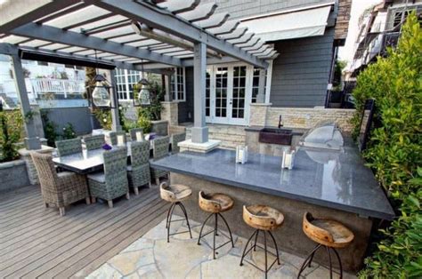 If you'd like to be more environmentally friendly, pick up reusable outdoor table setting supplies. Top 50 Best Backyard Outdoor Bar Ideas - Cool Watering Holes