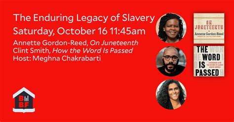 Boston Book Festival The Enduring Legacy Of Slavery Literary