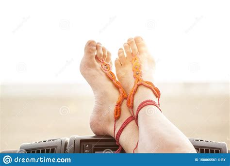 put your feet up and relax on the beach stock image image of golden quiet 158865561