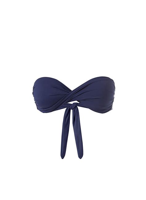 Melissa Odabash Exclusive Martinique Navy Eco Twist Bandeau Bikini Top