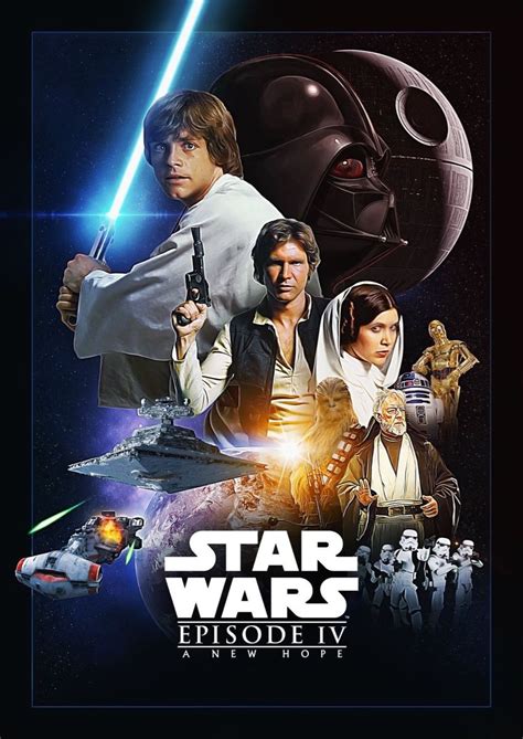 The Poster For Star Wars Episode Iv With Characters From Various Films