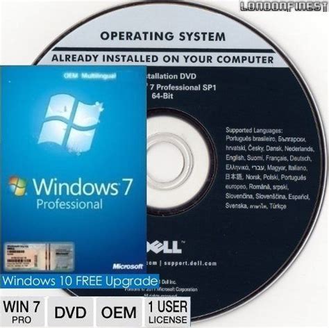 Windows 7 Professional 64bit Sp1 Full Version Oem Dvd And Coa Product