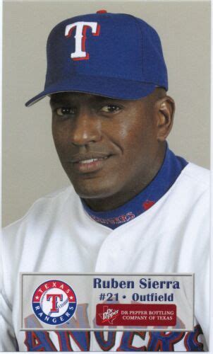 2003 Texas Rangers Dr Pepper 28 Ruben Sierra Sga Ebay
