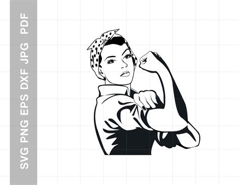 Rosie The Riveter SVG Design Woman Power Svg Files For Cricut Etsy In