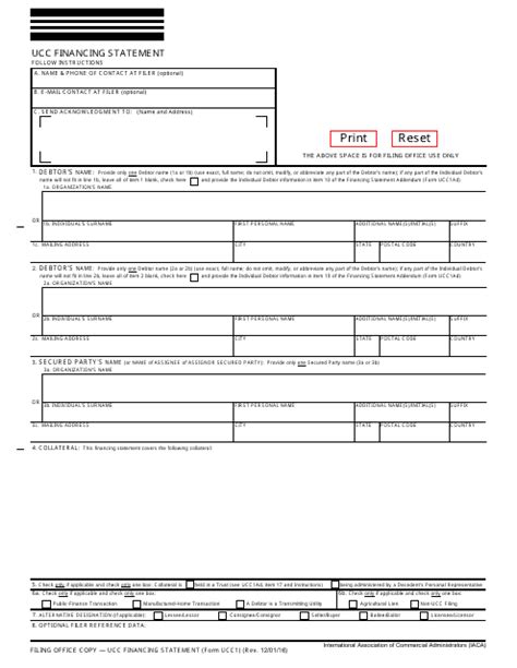 Form Ucc Fill Out Sign Online And Download Fillable Pdf