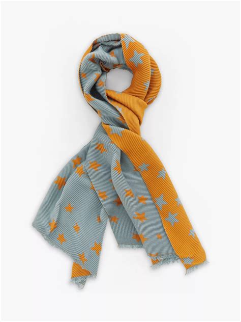 White Stuff Star Pleated Scarf Blueyellow At John Lewis And Partners