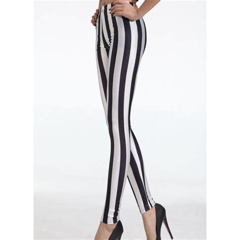 black and white vertical striped zebra womens leggings 99 sek liked on polyvore featuring