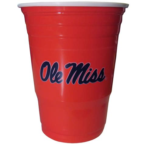 Ole Miss Rebels Plastic Gameday Cups 18oz 18ct Solo Mississippi