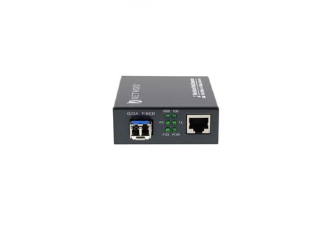 Gigabit Ethernet Fiber Media Converter Utp To 1000base Zx Lc Singlemode 60km 1550nm