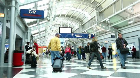 Time Lapse Of People Walking In Airport Stock Footage By
