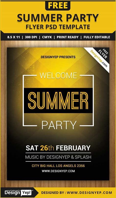 Free Event Flyer Templates Of Free Party Event Flyer Psd Templates Designyep