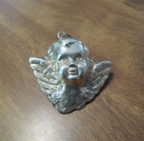 Vintage Sterling Silver Angel Pendant Cherub Etsy