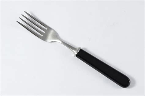 New Fantastic Genuine Black Handle Steak Fork Brushed Finish Made In
