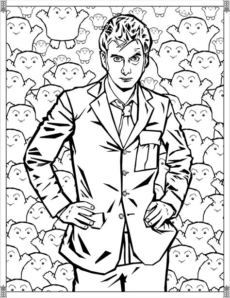 What does color free/colorblind mean? Doctor Who Pages Tenth Doctor - TV shows Adult Coloring Pages
