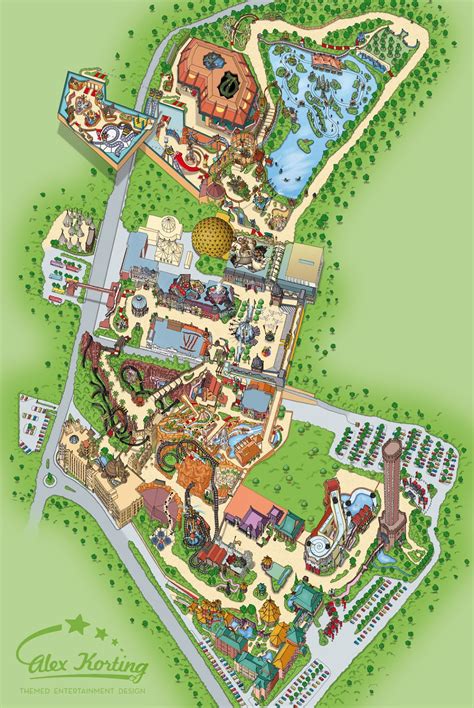 Theme Park Map Design Theme Park Map Theme Park Planning Map Design