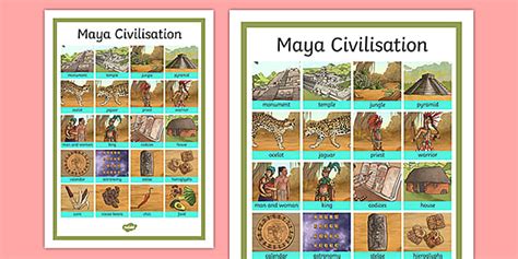 Maya Civilisation Word Grid Lenseignant A Fait Twinkl