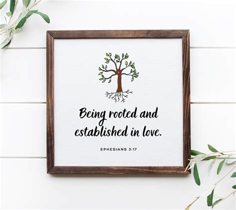 Rooted And Established In Love Marriage Signs Love Bible Verse Tree