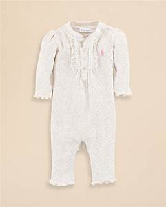 Ralph Childrenswear Infant Girls 39 Pointelle Coverall Sizes 3 9