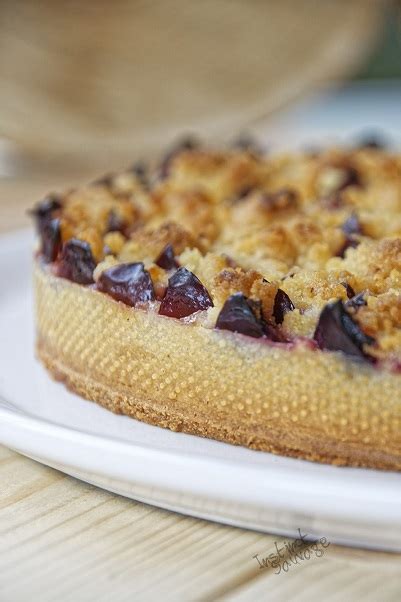 Tarte streusel quetsches et cannelle Les Gour mandises de Céline