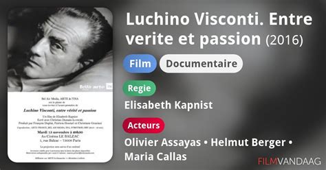 Luchino Visconti Entre Verite Et Passion Film 2016 Kopen Op Dvd Of