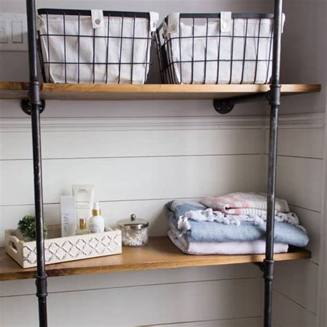 Watch this for a step by step diy. Bathroom Shelf Ideas: 15 Clever DIY Bathroom Shelves for ...