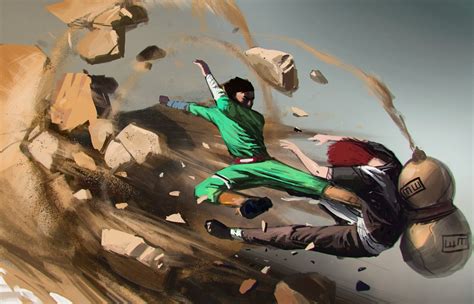 Fight Paints Rock Lee Vs Gaara By Jason Kang Rimaginarydestruction