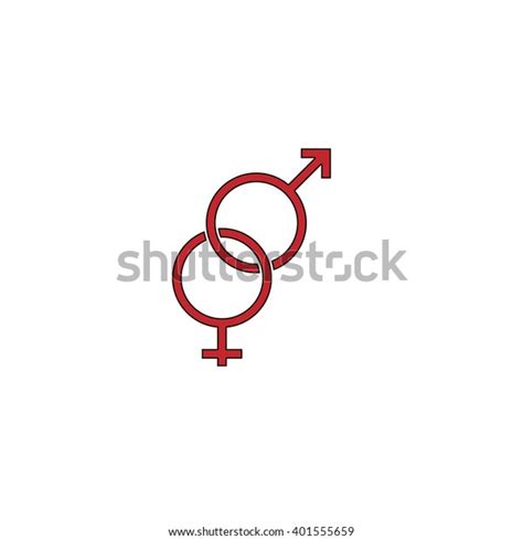 Twisted Male Female Sex Symbol Red Vector De Stock Libre De Regalías 401555659 Shutterstock