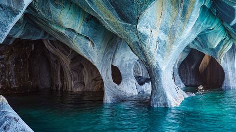 The cave is located in the andes mountains in the patagonian region, bordering with lake marble caves of patagonia. The Marble Caves Of Chilean Patagonia | Above Us Only Skies