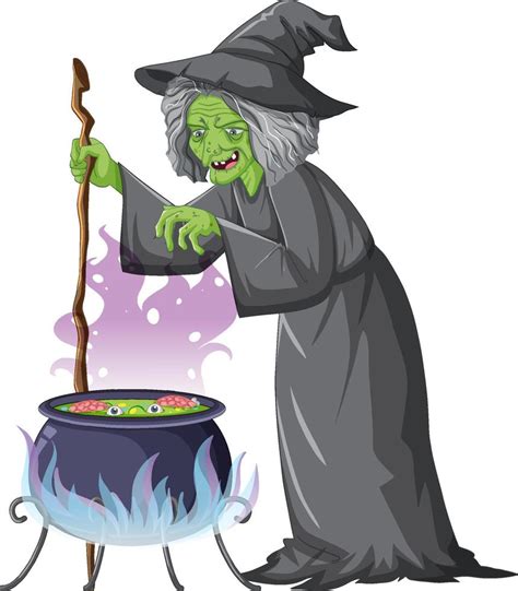 Wicked Old Witch Character On White Background 3755628 Vector Art At