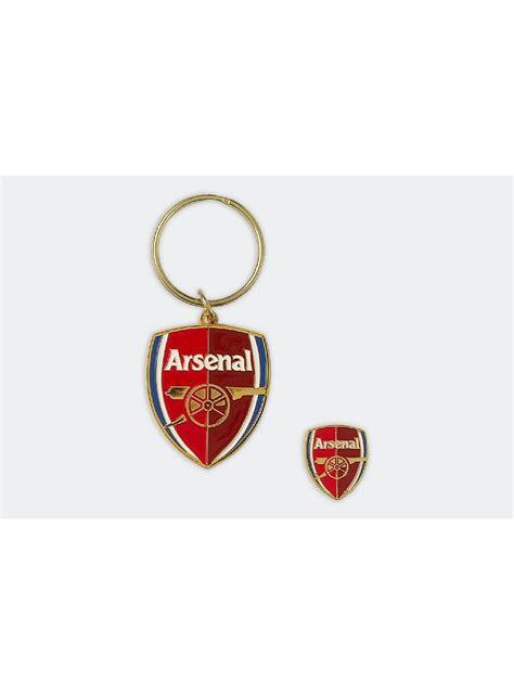 Arsenal Crest Keyring And Badge Set Badges Keyrings And Magnets By