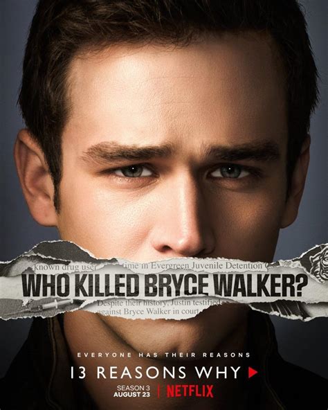 Image Gallery For 13 Reasons Why Who Killed Bryce Walker Tv Series