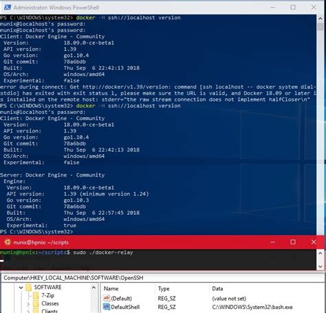 Docker Ssh With Openssh Win Does Not Work With Powershell And Cmd