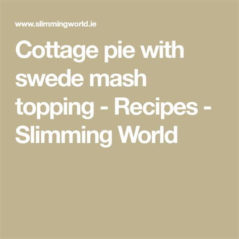 Cottage pie | Recipe | Cottage pie, Slimming world cottage pie, Recipes