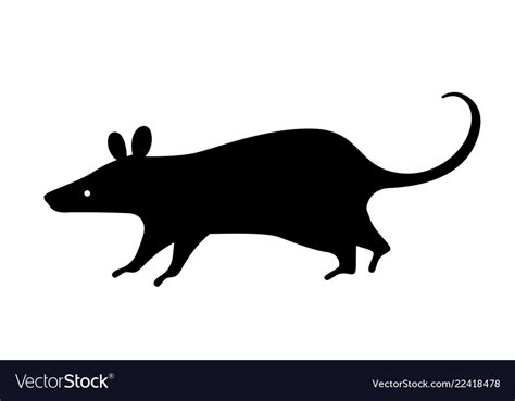 Black Rat Silhouette Royalty Free Vector Image