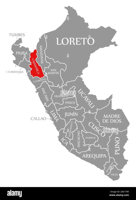 Mapa Peru Por Departamentos Cajamarca Imágenes Recortadas De Stock Alamy