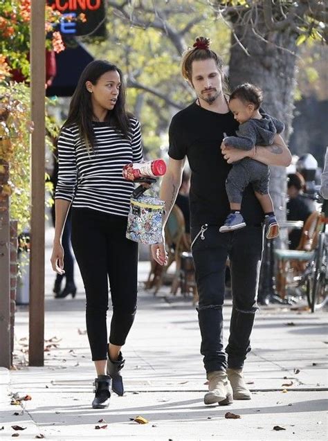 zoe saldana and husband marco perego out with twins cy and bowie zoe saldana black white