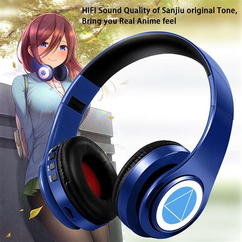 Anime Headset Miku Nakano Sanjiu Cosplay Stereo Wireless Headphone V5 0