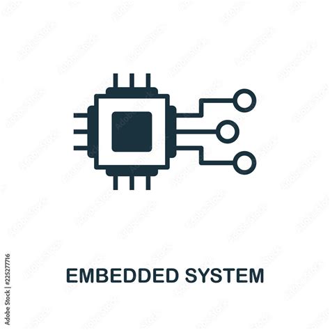 Embedded System Icon Monochrome Style Design From Industry 40 Icon