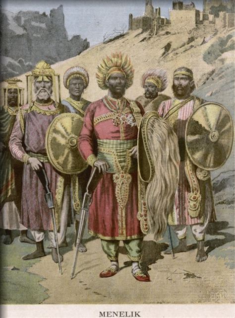 Menelik Ii Emperor Of Ethiopia In Ceremonial Dress Ancient Israel
