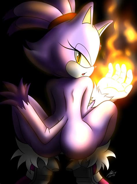 Rule 34 Andersonicth Ass Back View Blaze The Cat Fire Nude Sitting Solo Sonic Series 2039246
