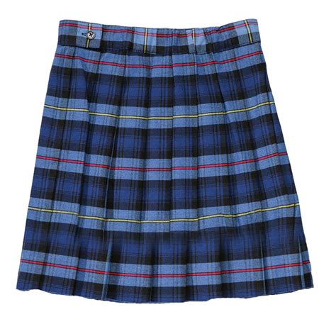 Pleated Plaid Skirt Girls Light Blue Kids For Less