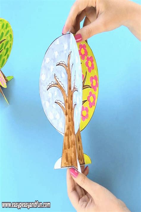Four Seasons Tree Craft With Template We Have A Wonderful Four Seasons