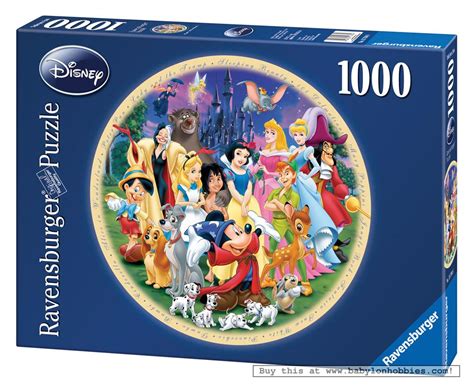 Wonderful World Of Disney Round Puzzle 1000pc 1000 Pieces Jigsaw