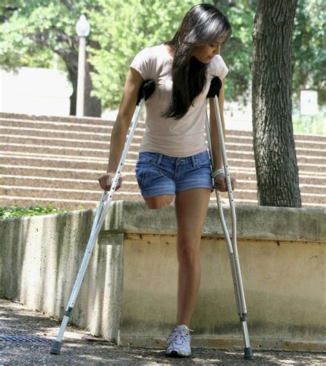Pin By Who Knows On Leg Crutch Amputee Disability Awareness Crutches