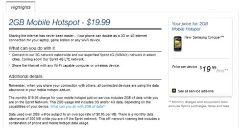 Sprint Kills Off 5gb Tethering Plan For 30 Adds New 2gb