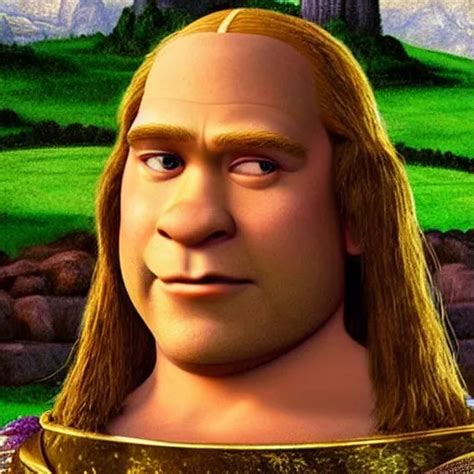 Shrek From Shrek With Long Lush Golden Hair Attractive Stable