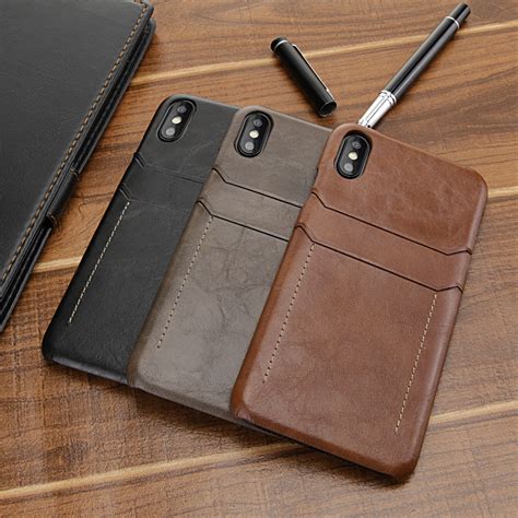 Leather Case For Iphone X Xs Max Xr Multi Card Holders Phone Cases