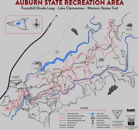 Auburn State Recreation Area Above Confluence Map Cool Trail Maps